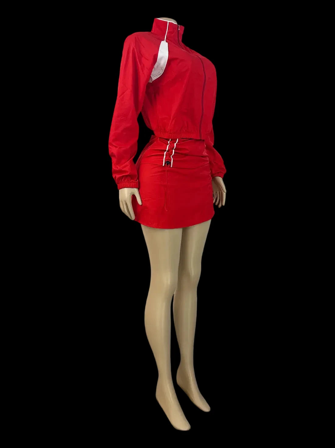 Zip Up Long Sleeve Two Piece Set